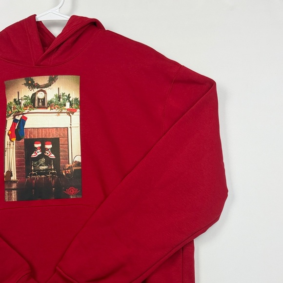 Jordan Festive Red Hoodie Men’s Medium NWT - Picture 3 of 10